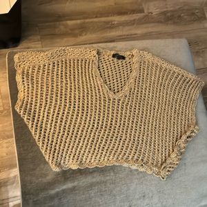 ROBERT RODRIGUEZ metallic gold knit top